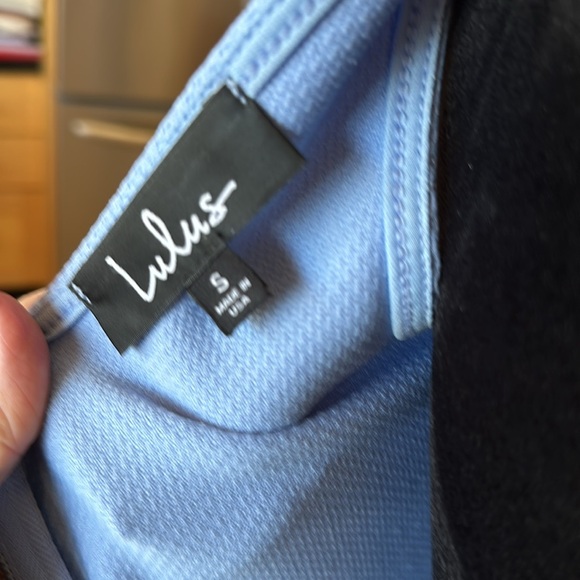 BABY BLUE LULUS FIT AND FLARE DRESS. SIZE SMALL.  ADORABLE - Picture 7 of 7